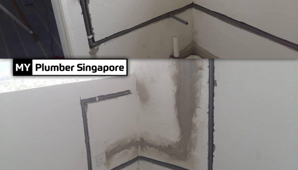 Relocate kitchen inlet and outlet piping in Tampines